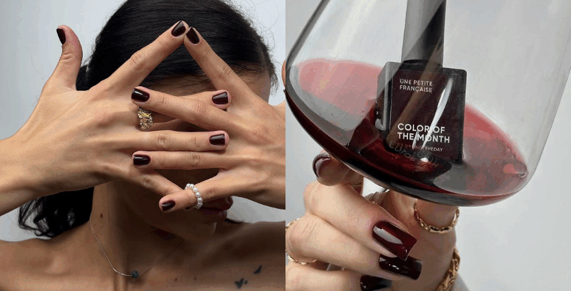 Неординарний бордовий манікюр: класика осені