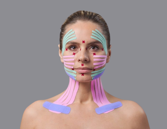 Тейпування обличчя: схеми та правила використання